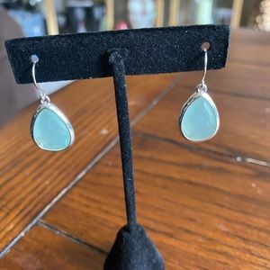 Silver and chalcedony earrings